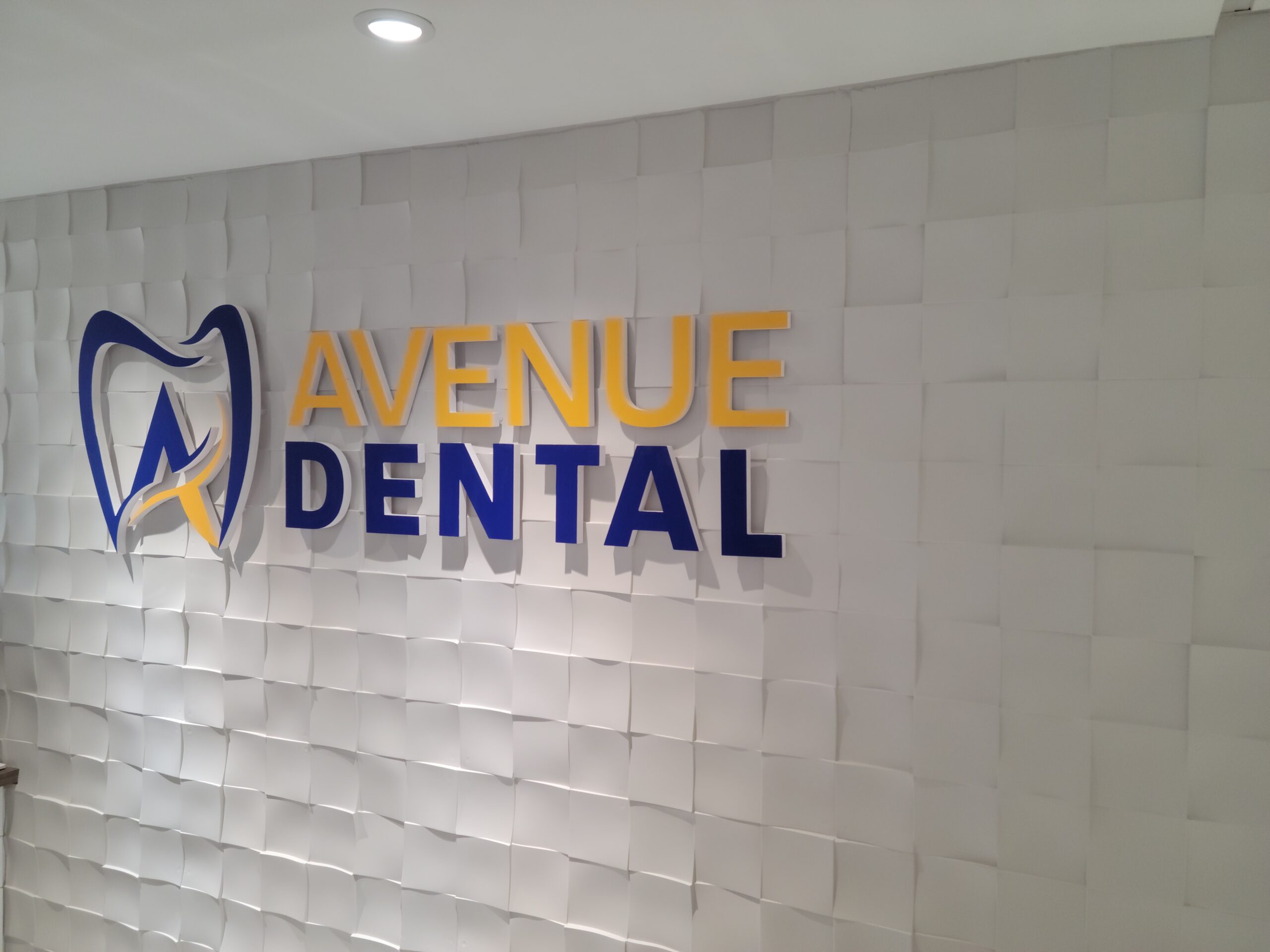 Avenue Dental Signage on the wall