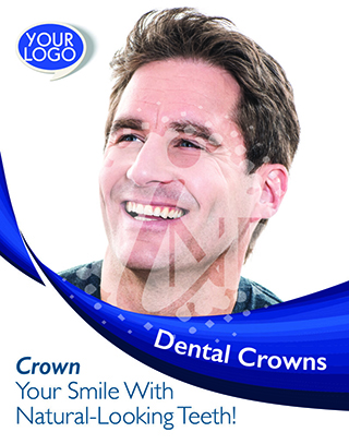 Dental Posters -3 Cosmetic Watermark Dental crown cosmetic poster - C3035