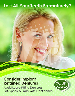 Dental Posters -3 Cosmetic Watermark Dental implant poster I4018