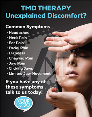Dental Posters -8 TMDWatermark Common Symptoms of TMD Therapy Dental Poster
